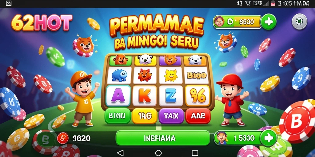 Tampilan gameplay Bingo yang mengasyikkan di 62HOT.