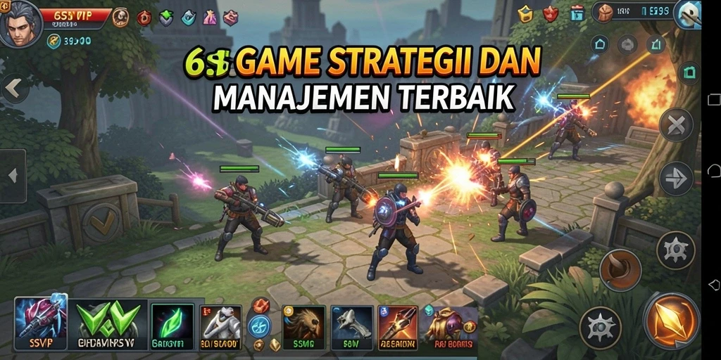 Tangkapan layar gameplay 6SVIP yang menampilkan pertempuran epik.