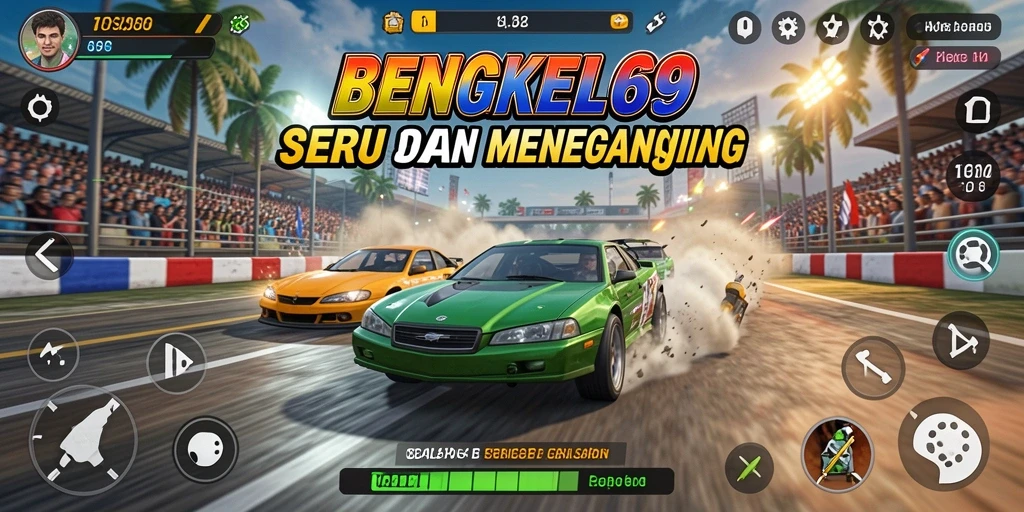 Gameplay mendebarkan dengan mobil balap dan lintasan menantang.