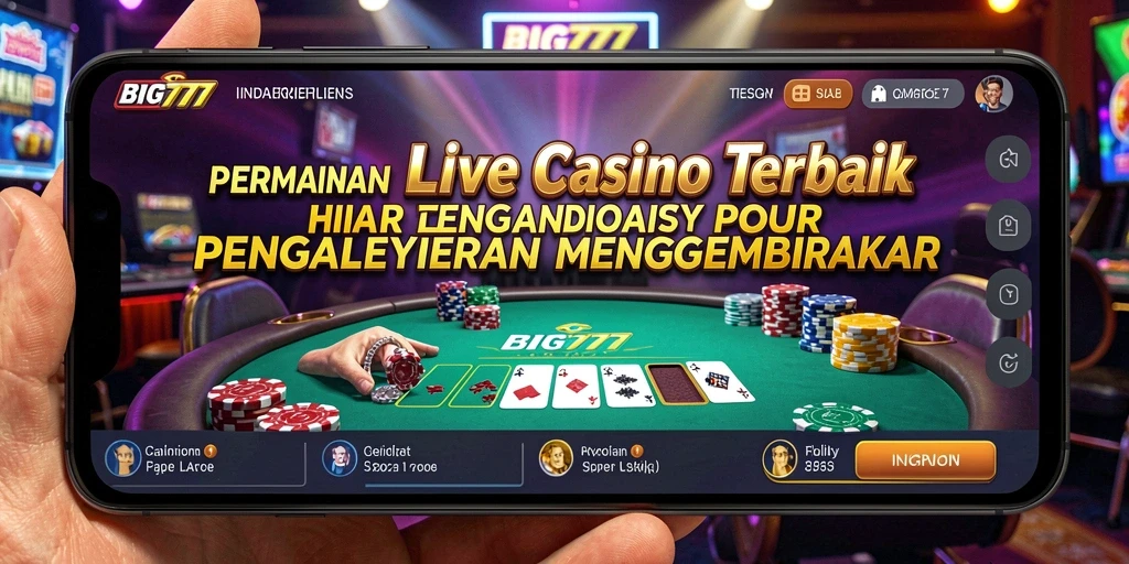 Tampilan gameplay Live Casino BIG777 yang mendebarkan dan interaktif.