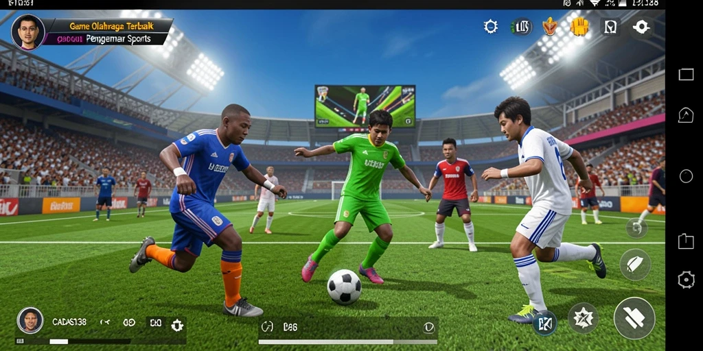 Screenshot gameplay CADAS138 dengan aksi olahraga yang seru.