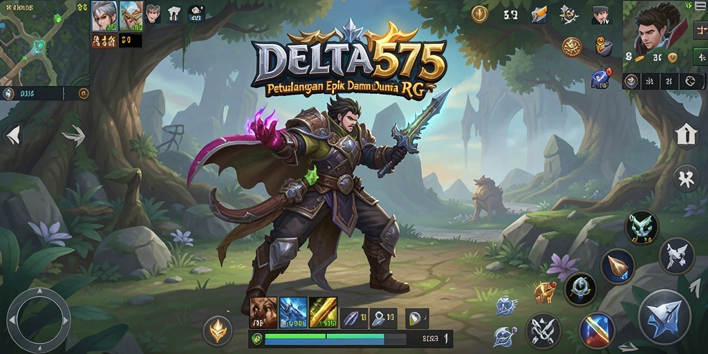 Screenshot DELTA575 menampilkan aksi pertarungan yang mendebarkan dalam game RPG.