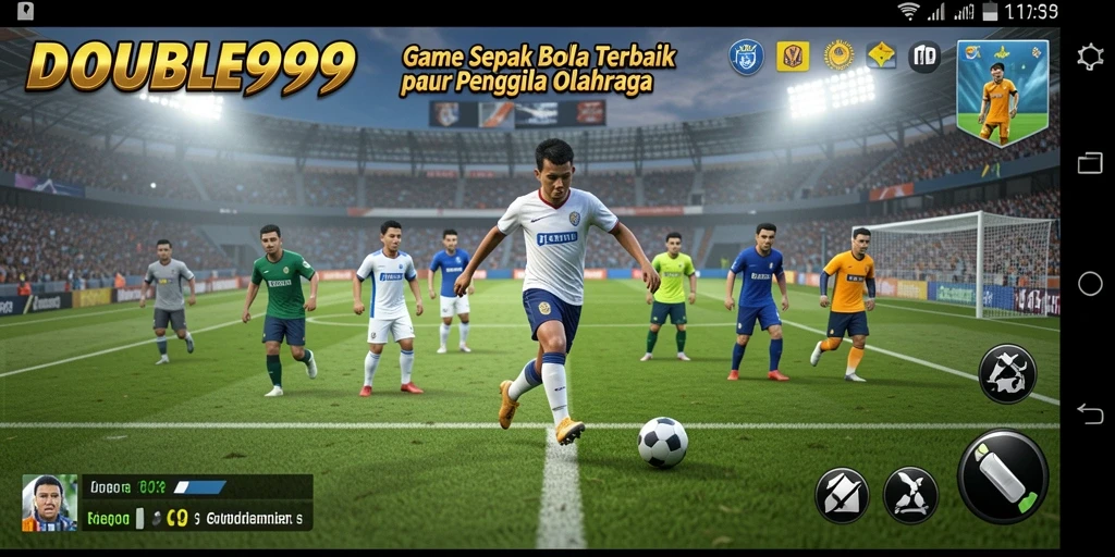 Gameplay seru di lapangan sepak bola bersama DOUBLE999.
