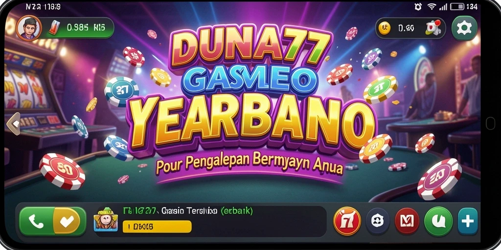 Screenshot utama DUNIA77 menampilkan gameplay kasino yang seru dan mendebarkan.