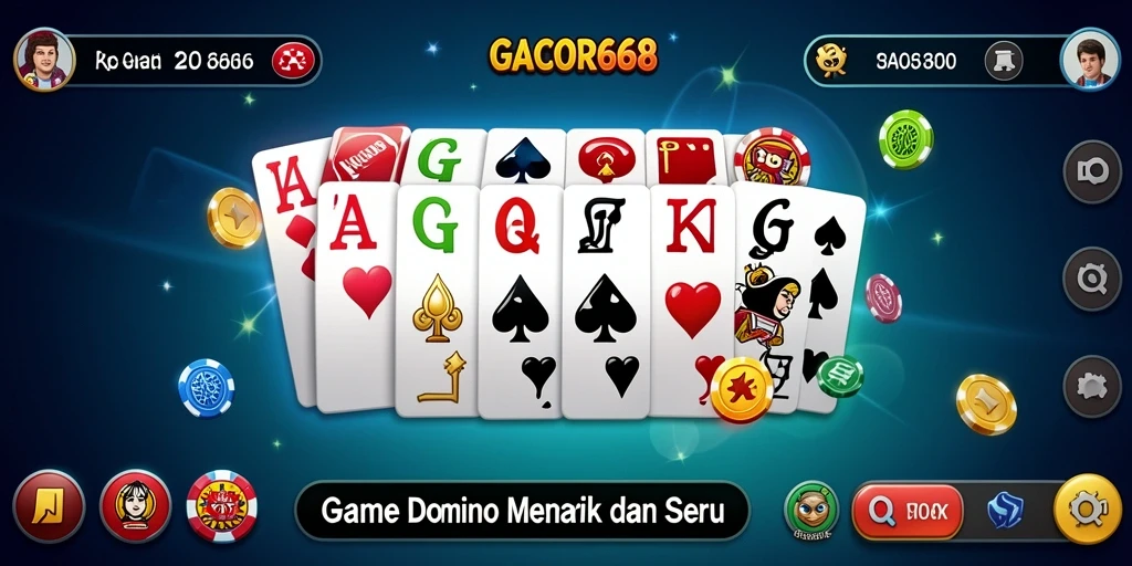 Tampilan gameplay seru Domino di GACOR668.