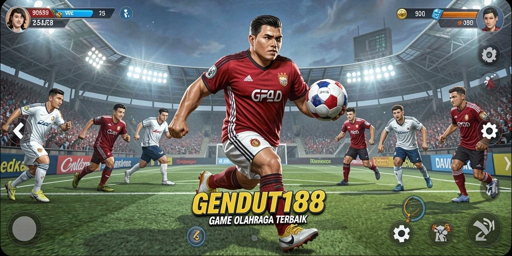 Screenshot gameplay seru GENDUT188 menampilkan aksi olahraga yang mendebarkan.