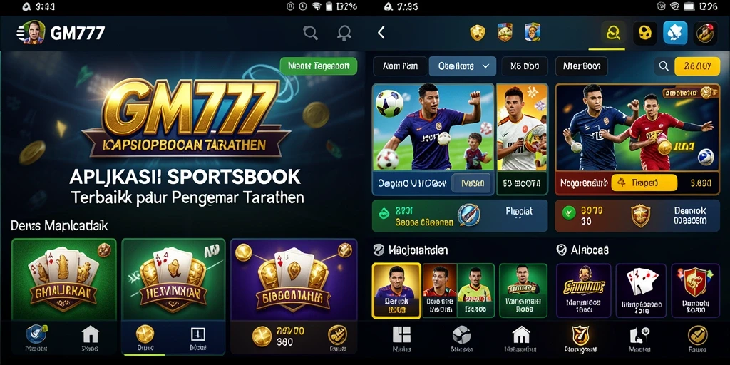 Tampilan menarik dari gameplay aplikasi Sportsbook GM777.