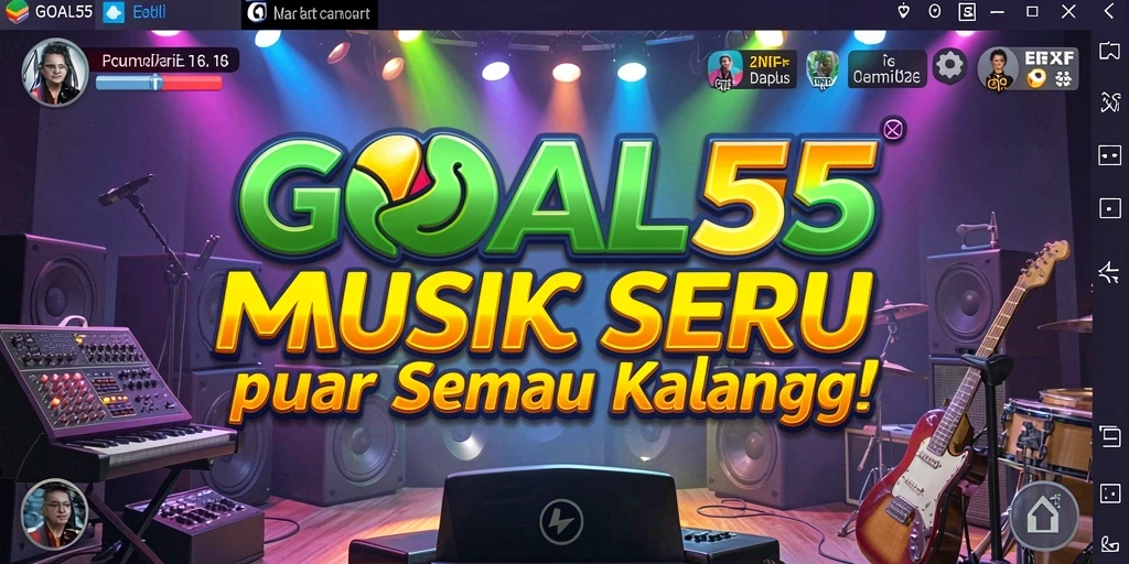 Tampilan gameplay menarik dari aplikasi musik GOAL55.