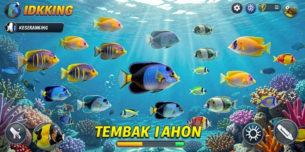 Tampilan gameplay IDRKING yang seru dan menantang.