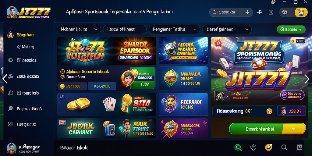 Tampilan gameplay Sportsbook yang interaktif dan mendebarkan.