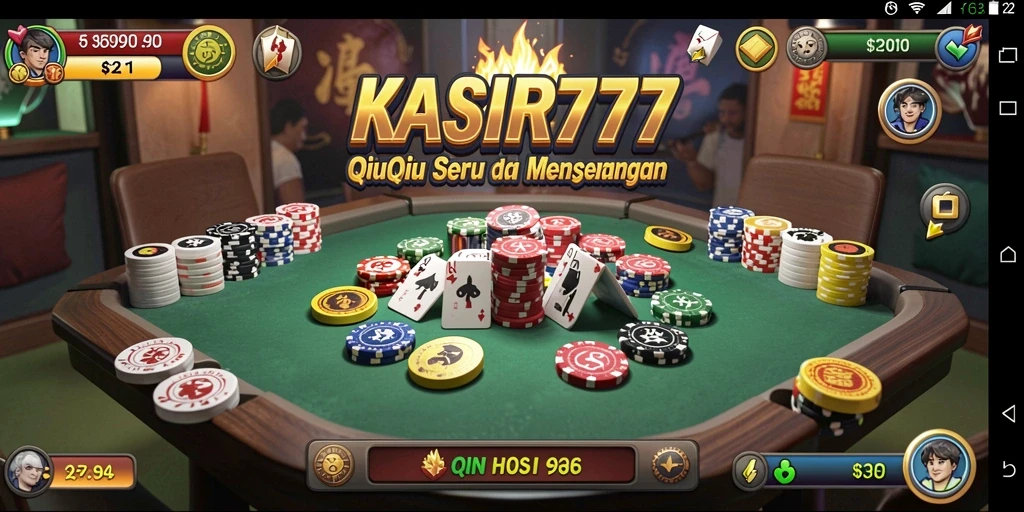 Tampilan gameplay QiuQiu yang seru dalam KASIR777.