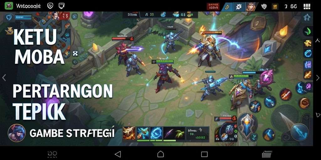 Tampilan gameplay intens KETUA dalam pertarungan MOBA.