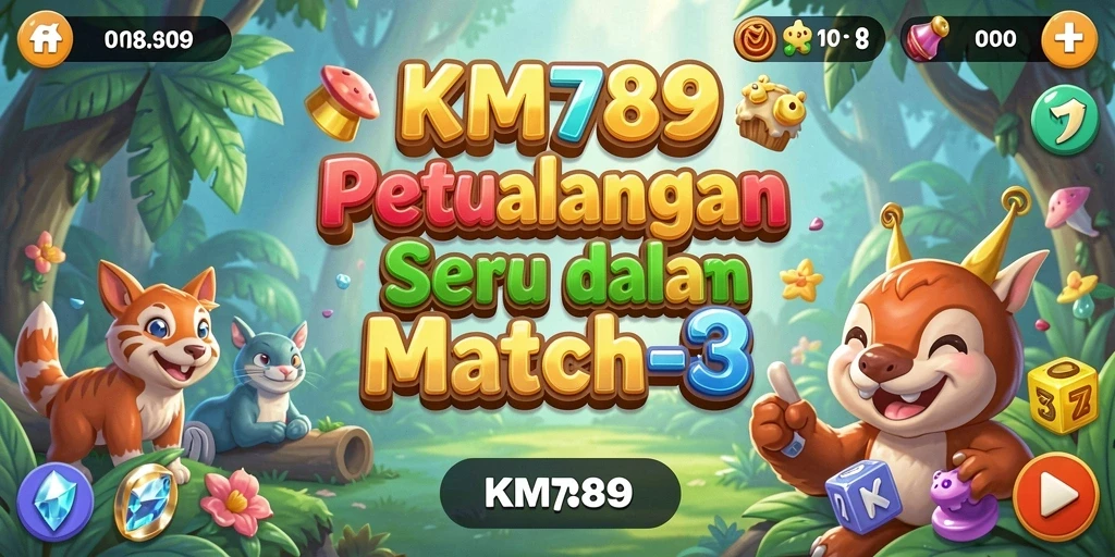 Tangkapan layar menunjukkan gameplay seru dan penuh warna dari KM789.
