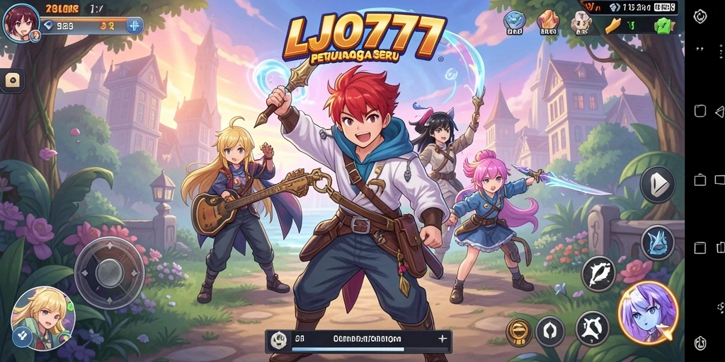 Tampilan aksi seru dalam game Anime LJO777 dengan karakter ikonik.