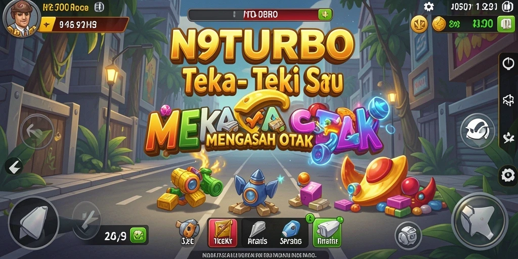 Screenshot N9TURBO menampilkan gameplay menarik teka-teki.