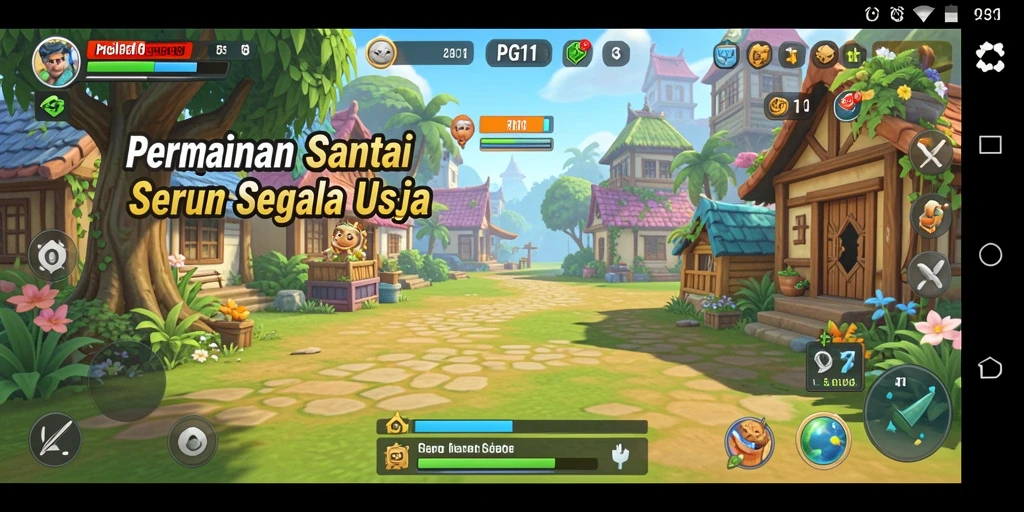Tampilan gameplay PG11 yang cerah dan menarik.