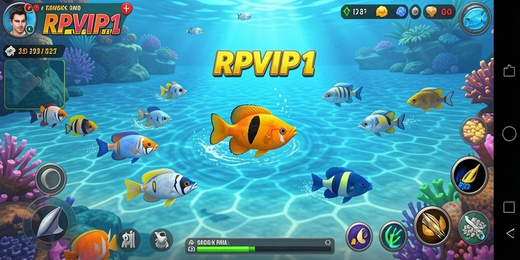 Tampilan gameplay RPVIP1 yang menampilkan aksi Tembak Ikan menarik.