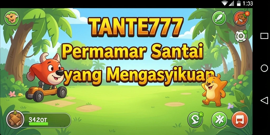 Tampilan gameplay TANTE777 yang cerah dan menarik.
