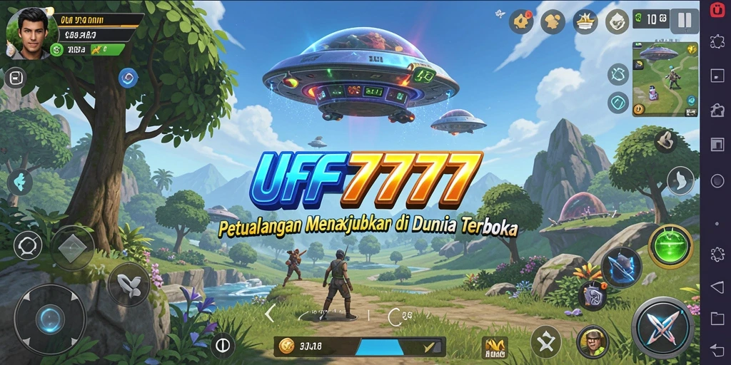 Screenshot gameplay <strong>UFO777</strong> menunjukkan dunia terbuka yang luas dan mengesankan.