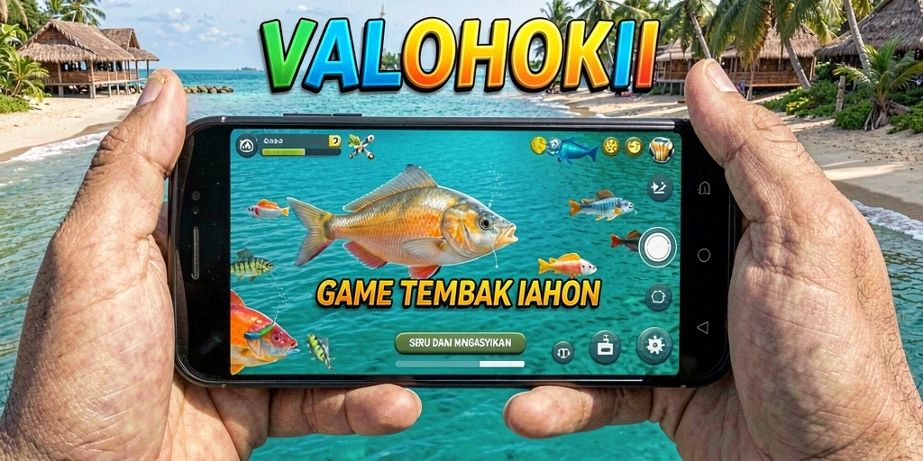 Tampilan gameplay seru dari VALOHOKI saat menembak ikan.