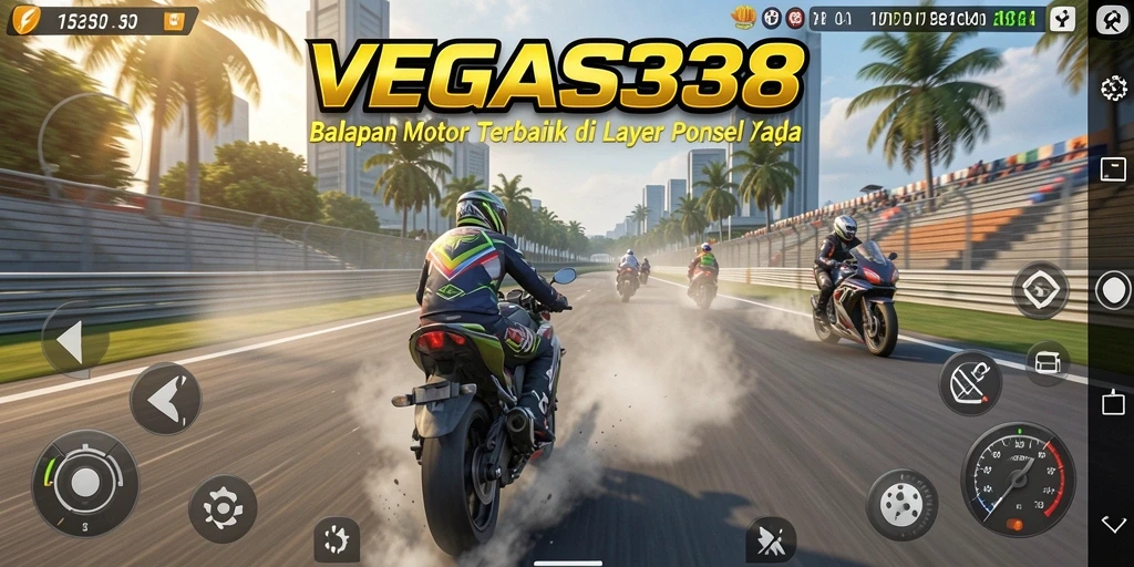 Gameplay seru balapan motor di <strong>VEGAS338</strong> dengan grafis menakjubkan.