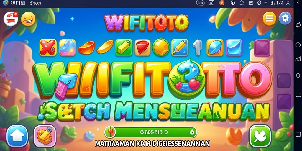 Screenshot gameplay WIFITOTO menampilkan aksi Match-3 yang seru.